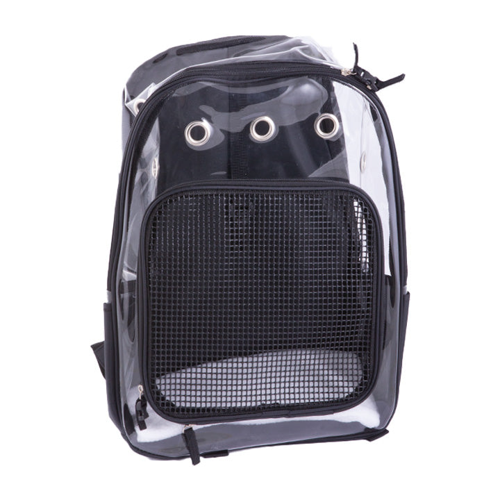 BOLSO TRANSPORTADOR DE MASCOTAS CON MALLA NEGRA